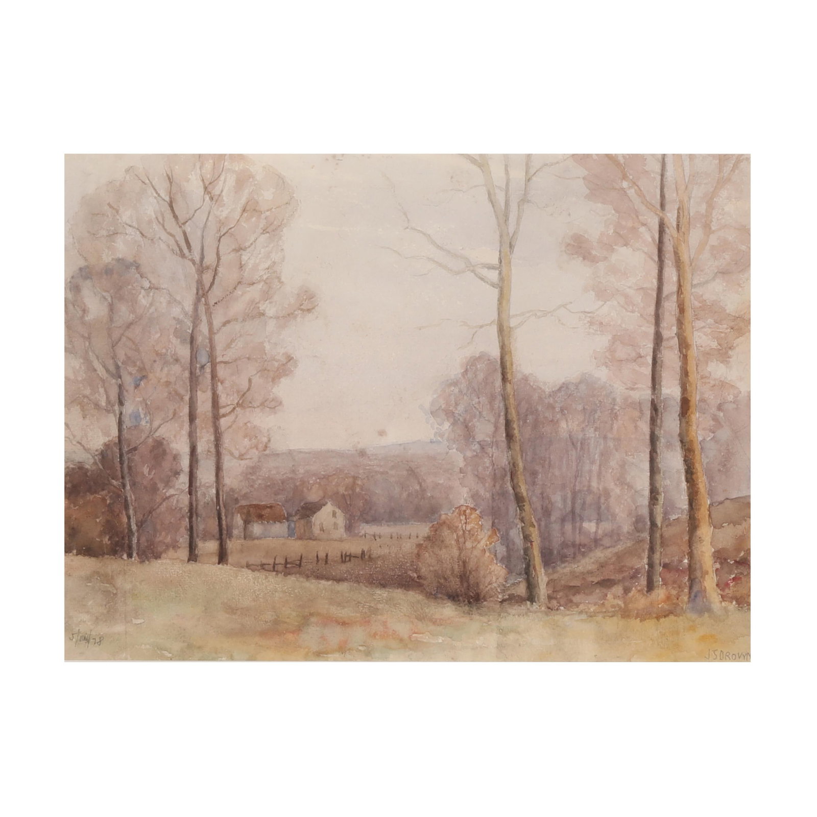 John Sylvan Brown (American, 1868-1953),  Farm Near Tryon (1 of 8)