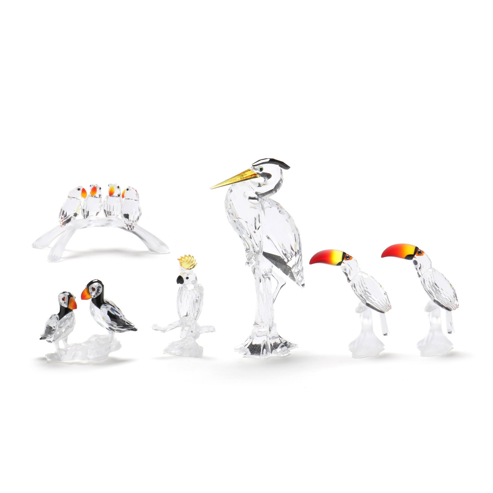 Six Swarovski Crystal Birds (1 of 13)