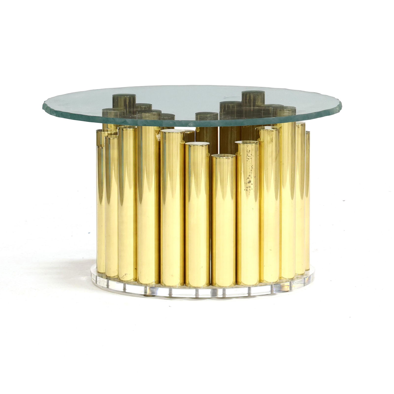 Vintage Brass and Glass Side Table (1 of 4)