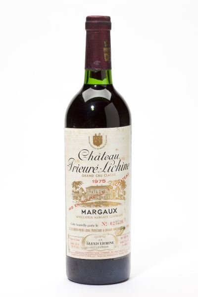 1975 Chateau Prieure-Lichine: Chateau Prieure-Lichine 1975 3 bottles Margaux 1bn, 2ts, 2lbsl, 1scc Removed from a large subterranean wine cellar of an avid Buffalo, New York wine collector and wine educator.