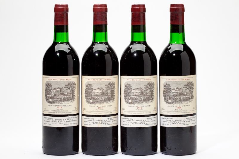 1978 Chateau Lafite Rothschild: Chateau Lafite Rothschild "Beautiful deep-garnet color, with classic Medoc flavors of plum, spice, earth and mineral. Tannic, well-balanced, mouth-filling, chewy in its intensity..."(94pts WS) 1978 4 