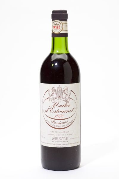 1978 Maitre d'Estournel Rouge: Maitre d'Estournel Rouge 1978 9 bottles Bordeaux 4bn, 3vts, 2ts, 3lbsl Removed from a large subterranean wine cellar of an avid Buffalo, New York wine collector and wine educator.