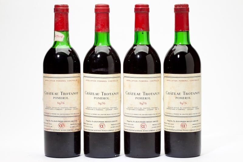 1976 Chateau Trotanoy: Chateau Trotanoy 1976 4 bottles Pomerol 2ts, 2hs, 4lbsl, 3scc, 3ssos Removed from a large subterranean wine cellar of an avid Buffalo, New York wine collector and wine educator.