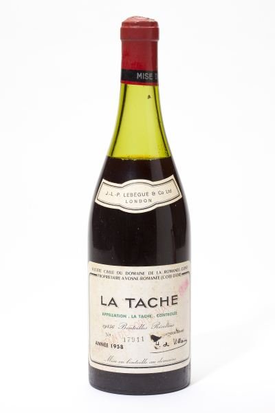 1958 La Tache, Domaine de la Romanee Conti: La Tache 1958 1 bottle Domaine de la Romanee Conti 6cm, lbsl, snl