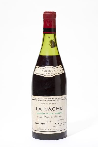 1960 La Tache, Domaine de la Romanee Conti: La Tache 1960 1 bottle Domaine de la Romanee Conti 5cm, lbsl
