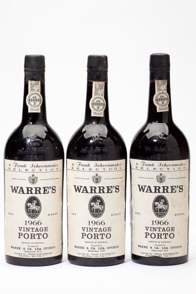 1966 Warre's Vintage Port: Warre's Vintage Port "...Medium ruby-red, with an intense floral and berry nose, medium-bodied, with rich, sweet fruit flavors, medium tannins and a lingering finish. Very good fruit."(91pts WS) 1966 