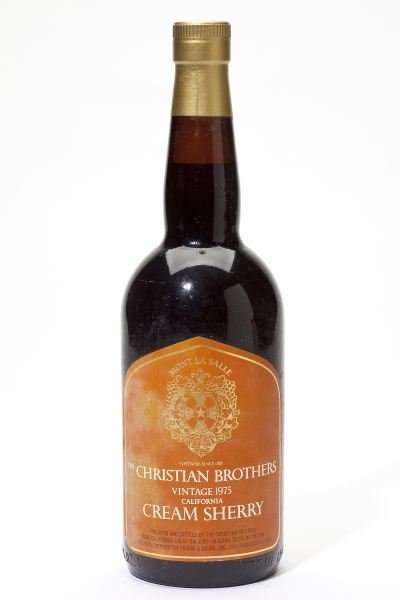 1975 Christian Brothers Cream Sherry: Christian Brothers Cream Sherry 1975 3 bottles California 1tl Removed from a large subterranean wine cellar of an avid Buffalo, New York wine collector and wine educator.