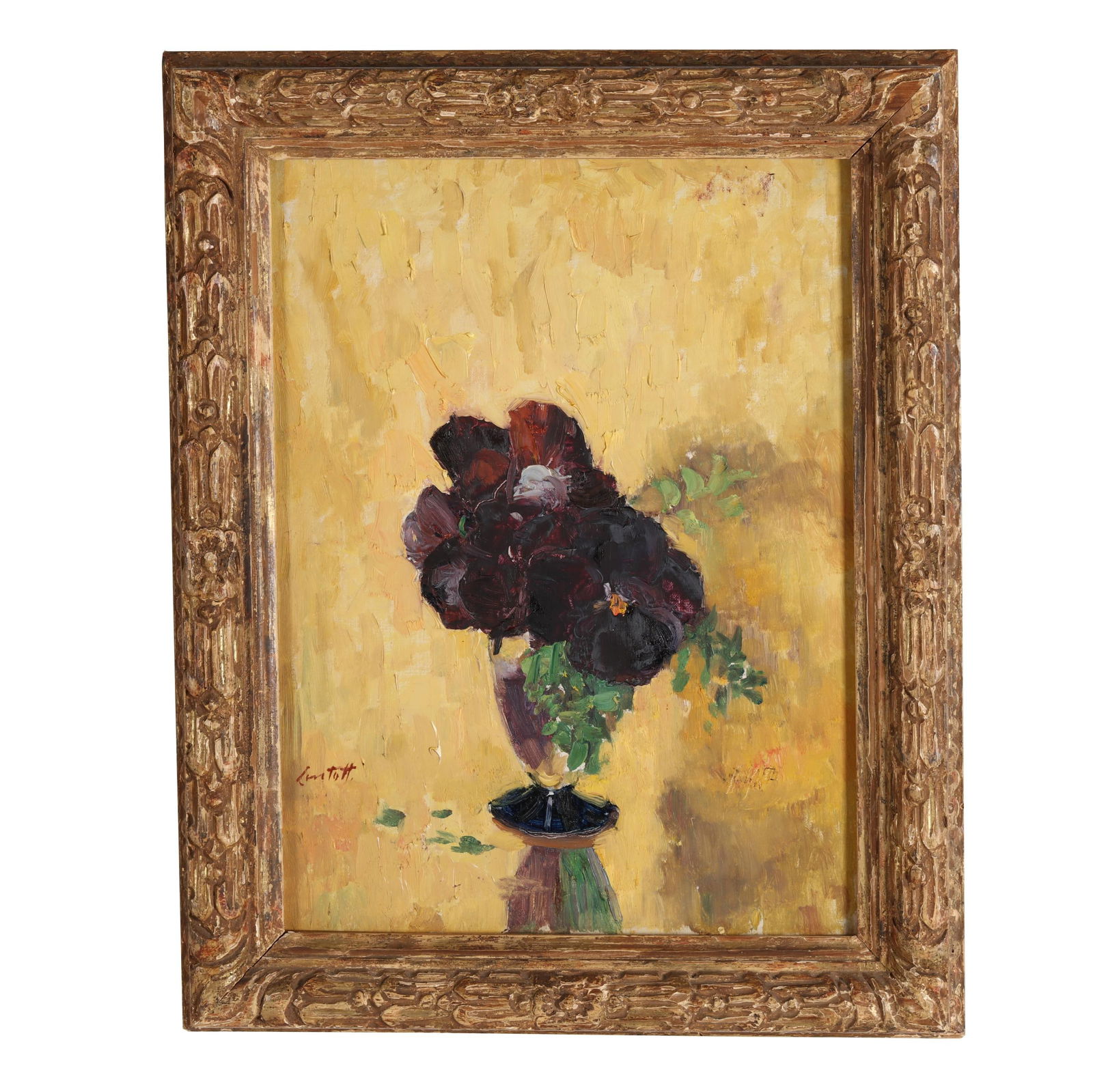 Edward Lintott (British-American, 1875-1951), Still Life with Pansies (1 of 6)