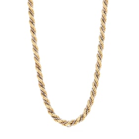 Bi-Color Gold Rope Twist Necklace