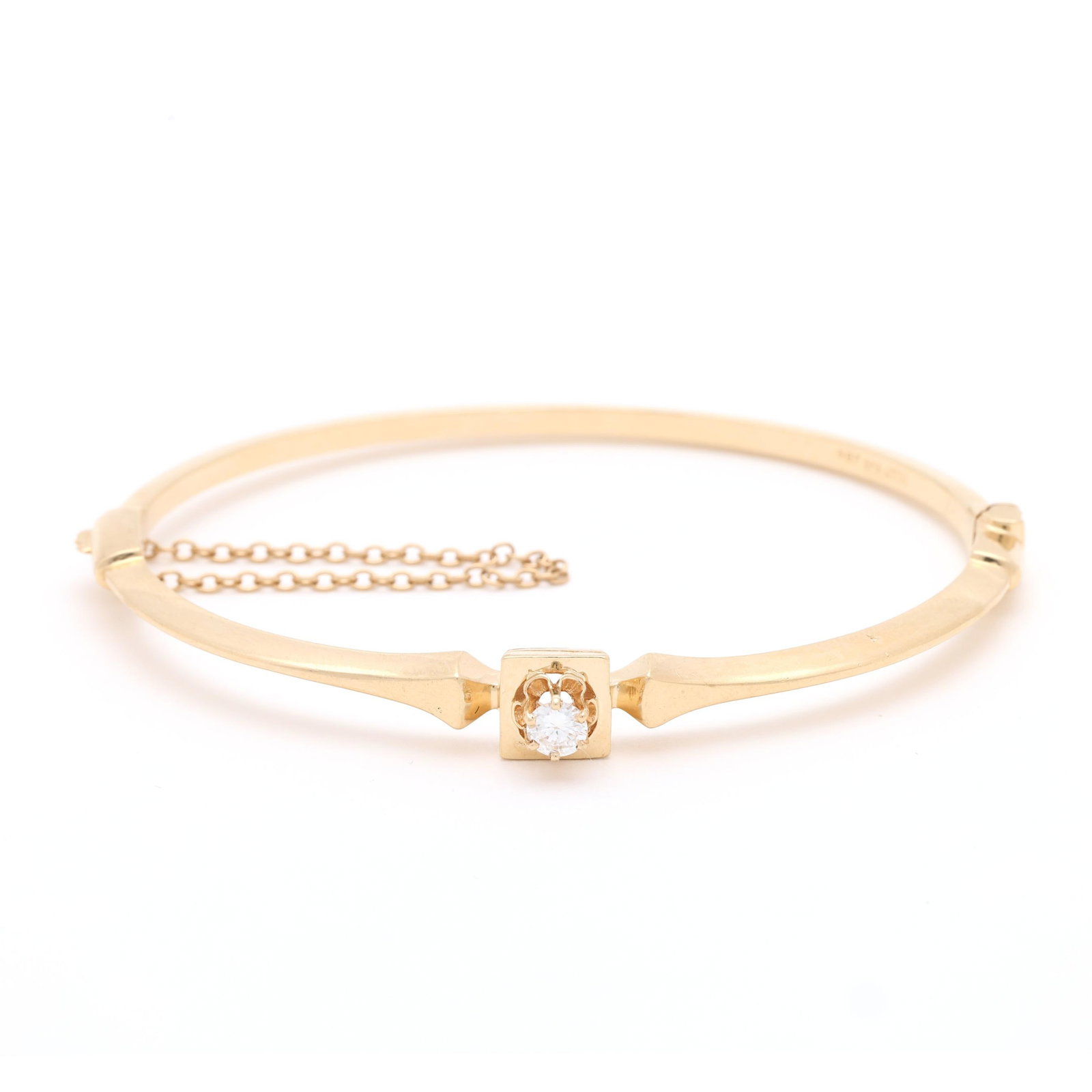 Gold and Diamond Bangle Bracelet, Fine Jewelers' Guild (1 of 6)