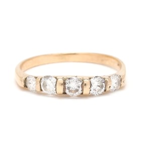 Gold and Diamond-Set Band