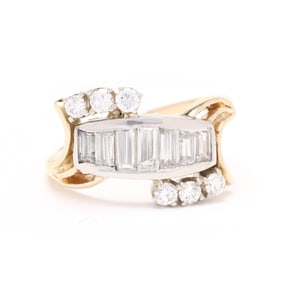 Bi-Color Gold and Diamond Ring