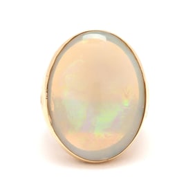 Gold and Crystal Opal Ring
