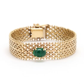 Gold and Emerald Bracelet
