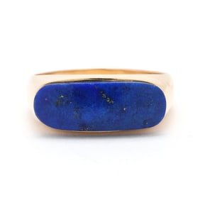Gold and Lapis Lazuli Saddle Ring