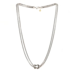 Sterling Silver Double Chain Knot Necklace, David Yurman