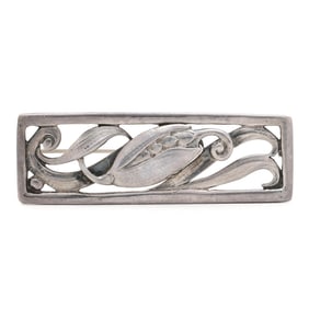 Sterling Silver Foliate Brooch, Peer Smed