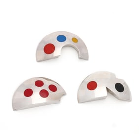 Three Modernist Sterling Silver Brooches, Piotr Ma?ysz