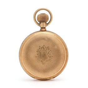Antique Gold Hunter Case Pocket Watch, Waltham