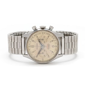 Vintage Stainless Steel Chronograph Watch, Wakmann