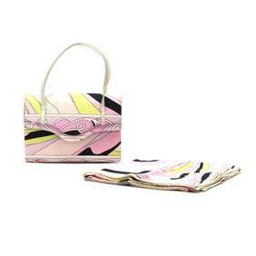 Pink Silk Handbag and Matching Scarf, Emilio Pucci