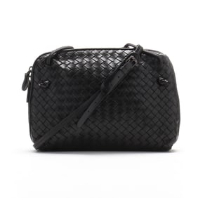 Black Leather Nodini Crossbody Bag, Bottega Veneta
