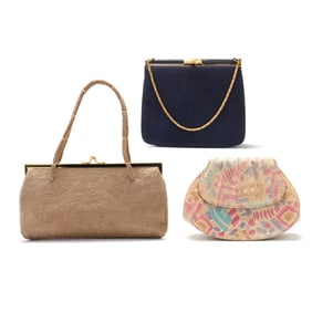 Two Vintage Handbags and a Vintage Shoulder Bag