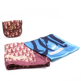 Two Silk Scarves and a Coin Purse, Christian Dior