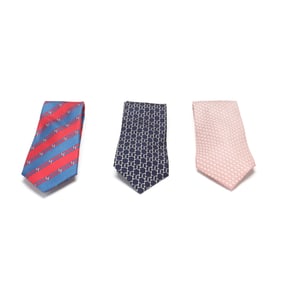 Set of Three Silk Ties, Hermès