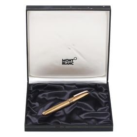 Vintage Montblanc Meisterstuck Vermeil Fountain Pen with Diamond Clip