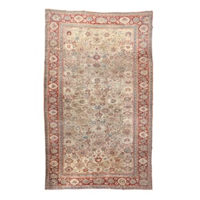 Semi-Antique Oushak Room Size Carpet