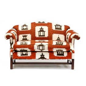 Chippendale Style Upholstered Settee