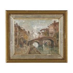 G. Rivalin (Italian, 20th Century), Navigli Canal, Milan