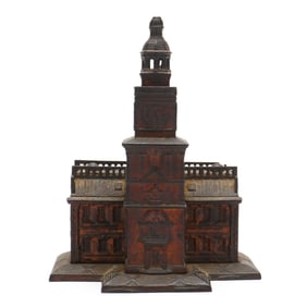 Philadelphia Cast Iron Coin Bank, Independence Hall