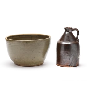 Two Alabama Pottery Forms, attributed to Norman Smith (1904-1990)