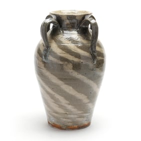 Burlon Craig (Vale, NC, 1914-2002), Large Four Handled Swirl Vase