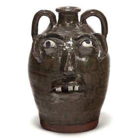 Burlon Craig (Vale, NC, 1914-2002), Stoneware Face Jug