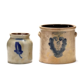 Two New York Stoneware Crocks
