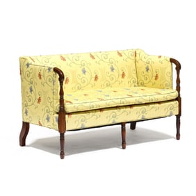Vintage Federal Style Upholstered Settee