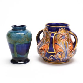 Two William Moorcroft Vases, Alhambra and Moonlit Blue