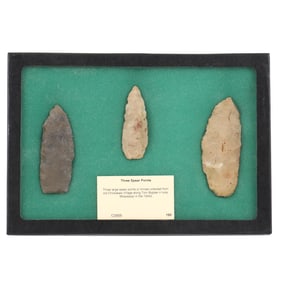 Three Chickasaw Village Blades Collected in Iuka, Mississippi, 1940s