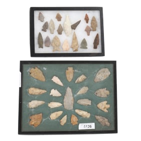 Two Trays of Native American Points