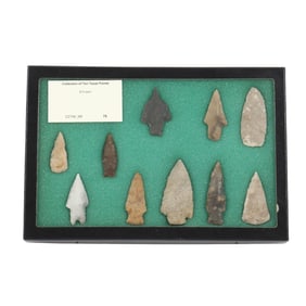 Framed Collection of Ten Texas Points