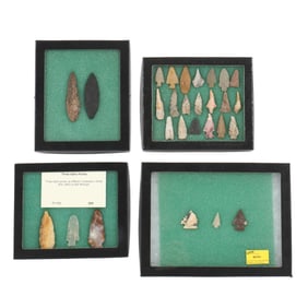 Four (4) Small Frames of Indian Points