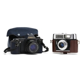 Two Vintage Cameras, Voigtländer & Canon
