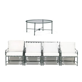 Brown Jordan,  Florentine , Coffee Table and Four Chairs