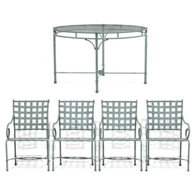 Brown Jordan, Florentine Patio Table and Four Chairs