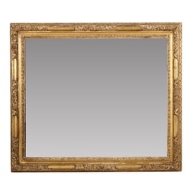 Large Continental Carved Giltwood Wall Mirror