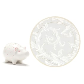 Tiffany & Co. Piggy Bank and Versace Charger