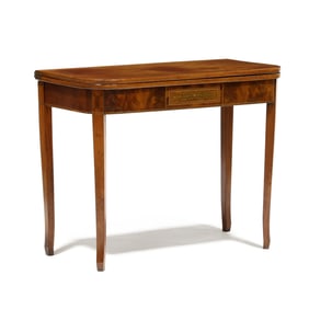 Antique Continental Inlaid Mahogany Card Table